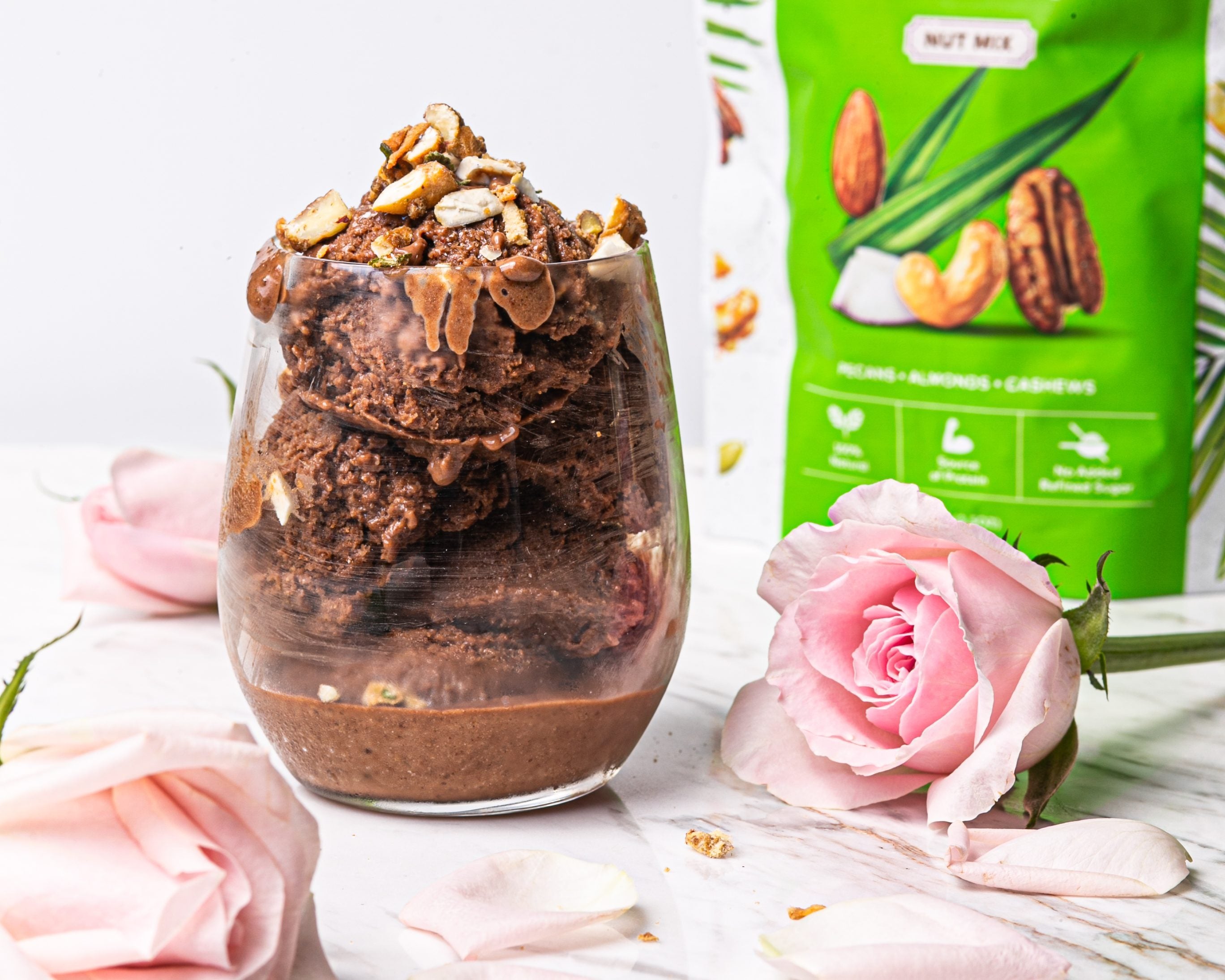 Chocolate Nice Cream with Pandan Coconut Nuts – Amazin'Graze USA