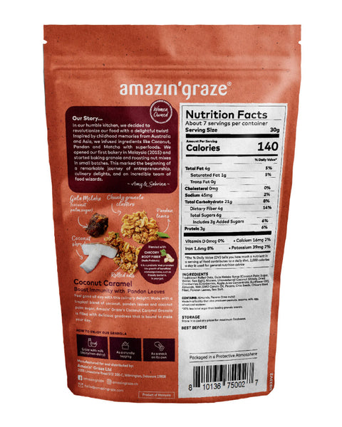 Coconut Caramel Granola with Prebiotics