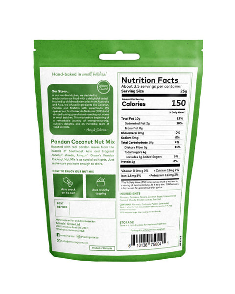 Pandan Coconut Nut Mix